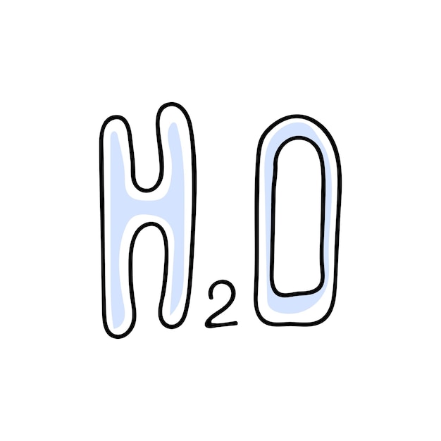 H2o Dans Le Style Doodle