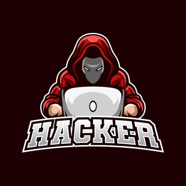 Hacker Avec Masque Mascotte Journal