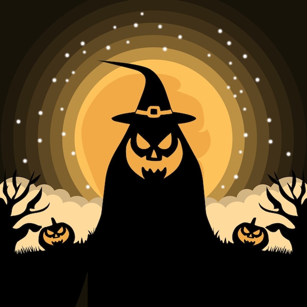 Halloween Boo Fond Fantôme Avec Citrouille Et Vecteur Nuage