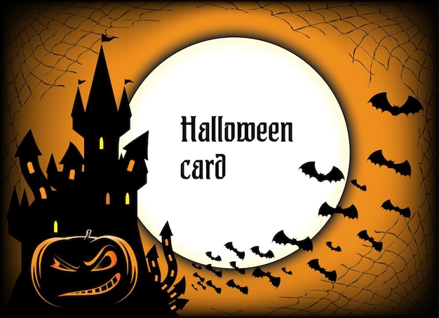 Vecteur halloween carte de voeux