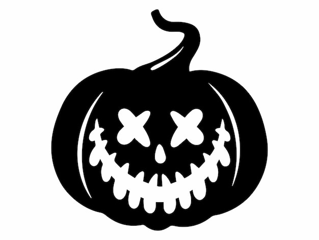 halloween, effrayant, figure, citrouille, illustration