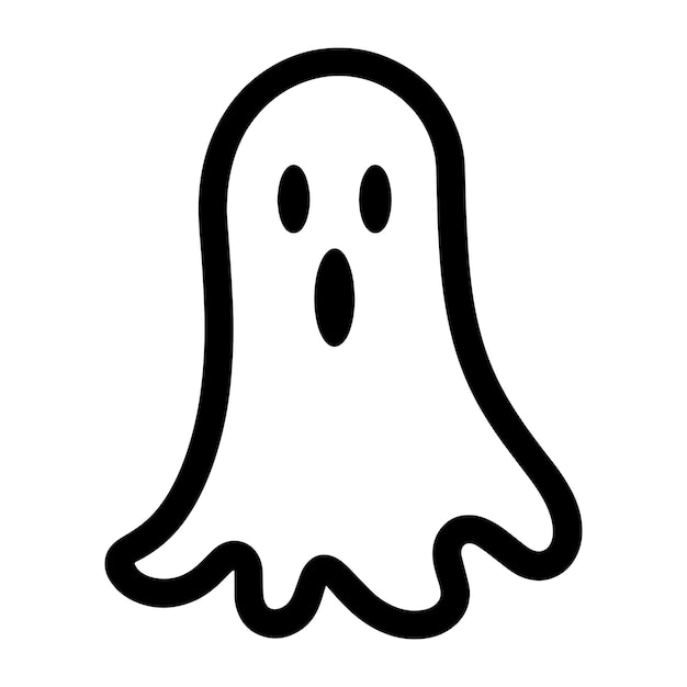 Halloween silhouette fantôme noir clip art vecteur Halloween effrayant monstre fantomatique vecteur