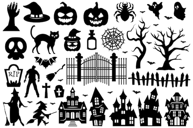 Vecteur halloween silhouette svg