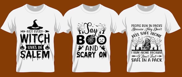 Vecteur halloween svg t shirt design scary halloween svg sublimation t-shirt boot halloween