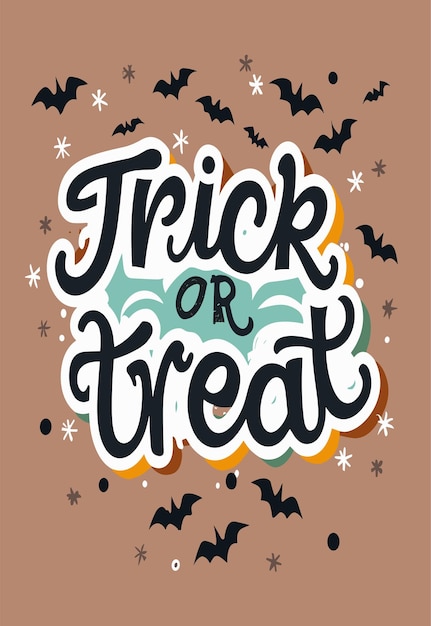 Halloween Trick Or Treat Clipart 2d Conception Vectorielle