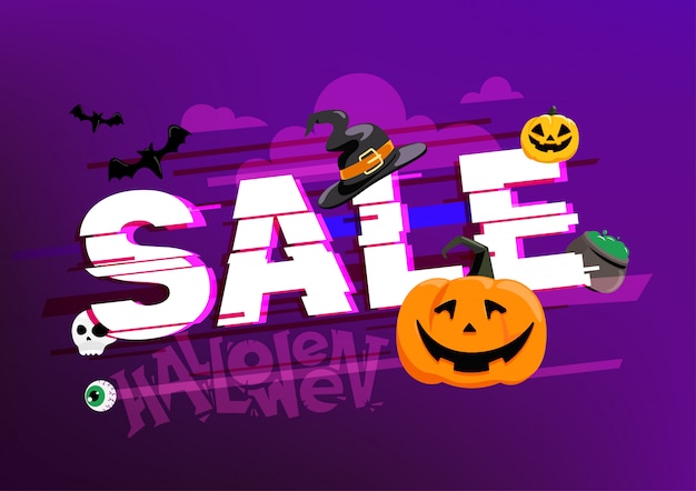 Halloween vente bannière concept de l'offre de saison