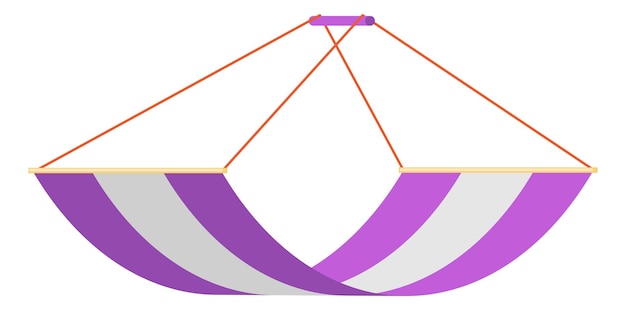 Hamac De Jardin Tissu Rayé Suspendu Icône De L'été