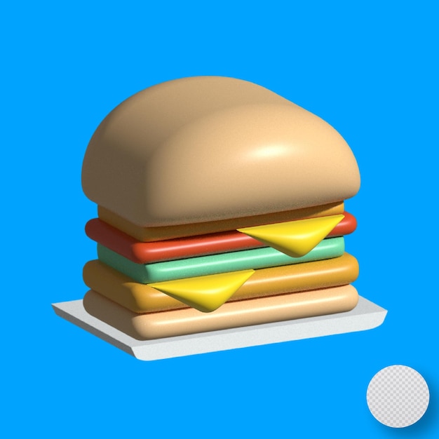 Vecteur hamburger 3d