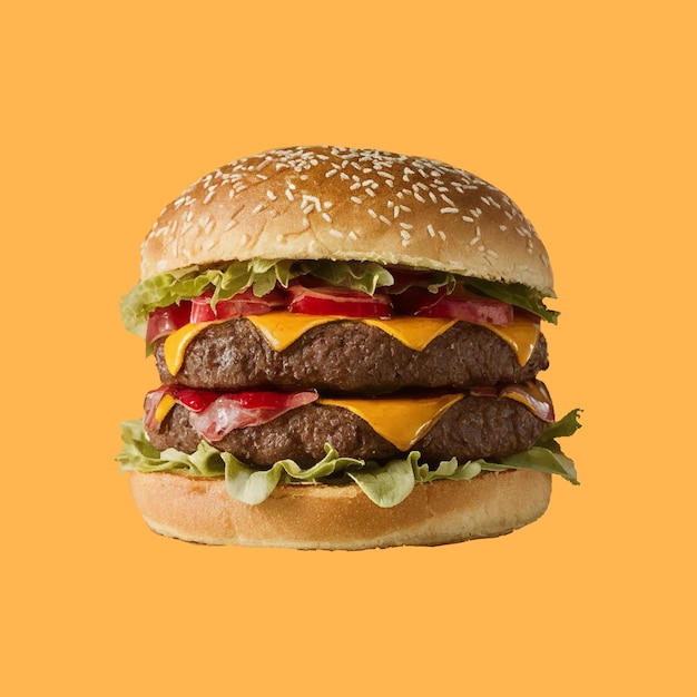 un hamburger avec beaucoup de fromage dessus