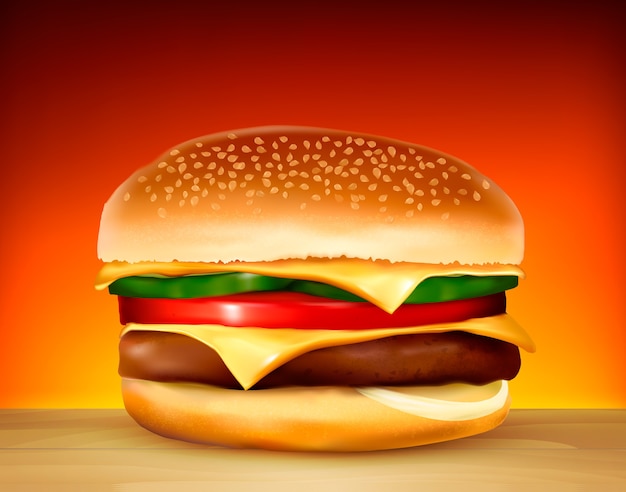 Hamburger Sur Fond Dégradé