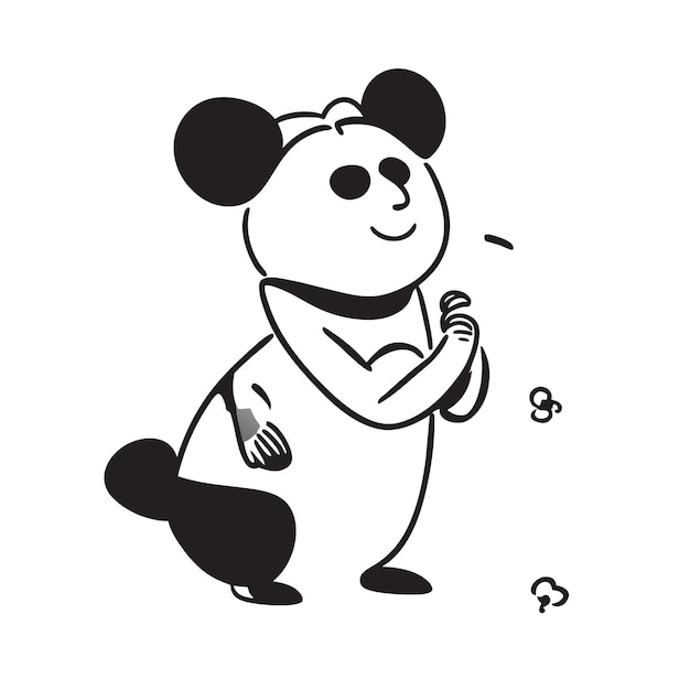 Vecteur hamster animal dessiné à la main dessin animé autocollant icône concept illustration isolée