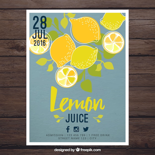 Hand Drawn Brochure De Limonade