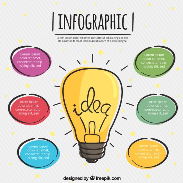 Hand-drawn Infographique Avec Des Couleurs Différentes