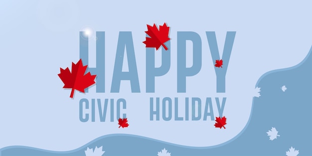 Happy Civic Holiday Civic Festival Canada bannière Web et vecteur de conception d'affiches