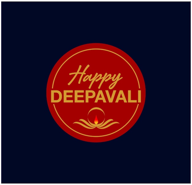 Happy Deepavali Avec Autocollant Diya