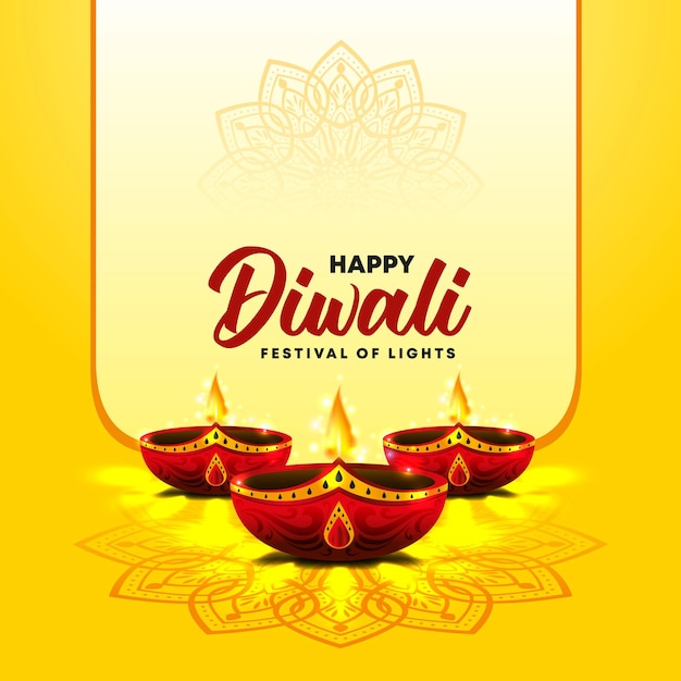 Happy Diwali Background L Bannière Du Festival Diwali L élégant Happy Diwali Social Media Banner Design