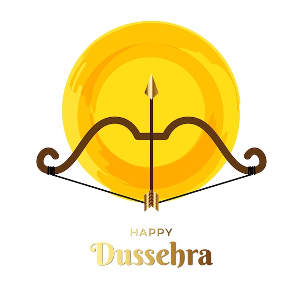 Happy Dussehra Souhaite Avec Arc Et Flèche