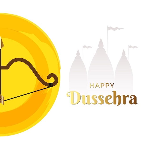 Happy Dussehra Souhaite Avec Arc Et Flèche