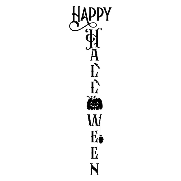Happy halloween porche signe SVG