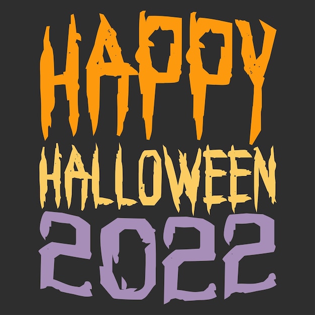 Happy Halloween salutation texte vectoriel EPS pour publication sur les réseaux sociaux, T-shirts, citations, etc.