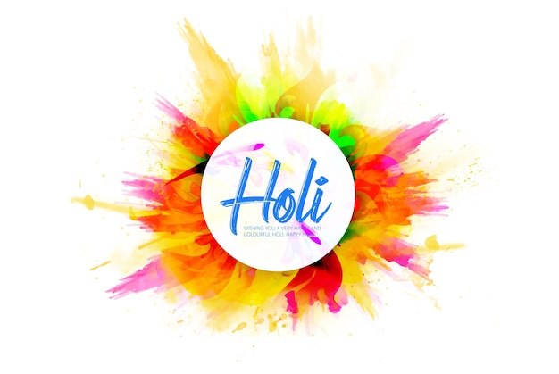 Happy Holi Festival Of Colors Illustration de Gulal coloré pour Holi,