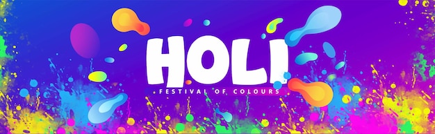 Vecteur happy holi, india festival of color et colorful gulal color festival of india celebration