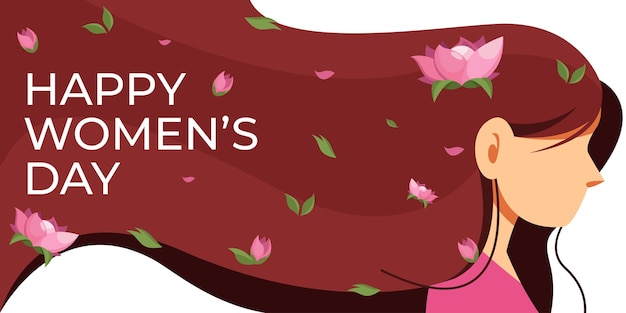 Happy International Womens Day Banner Template Vector Illustration Background