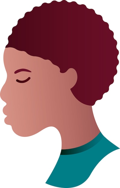 Vecteur happy mothers day profil de visage d'enfant afro-américain