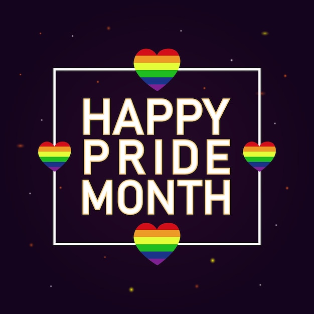 Vecteur happy pride month vector célébration de la fierté célébrez la journée internationale du mois de la fierté lgbtq