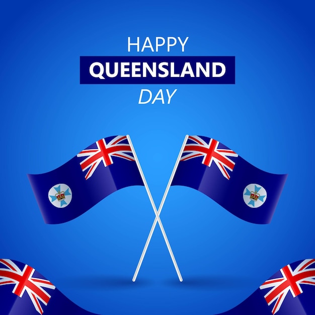 Happy Queensland Day of Australia Illustration vectorielle