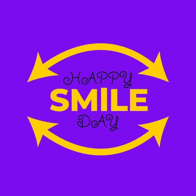 Vecteur happy smile day vector conception de publication sur les médias sociaux