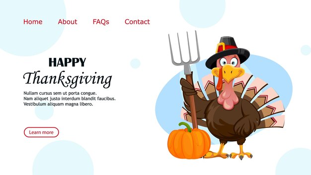 Happy Thanksgiving Day Landing Page