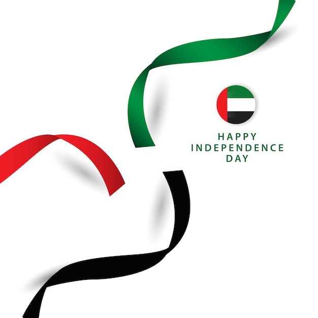 Happy Uae Independent Day Design De Modèle De Vecteur