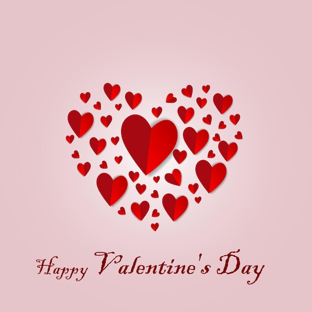 Happy Valentine's Day concept pour les cartes de vœux, les publicités de célébration et l'image de marque