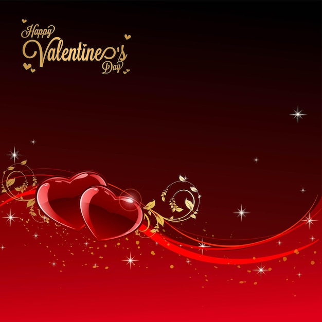 Happy Valentine39s Day Banner Greeting Card avec des couleurs brillantes et un design graphique élégant