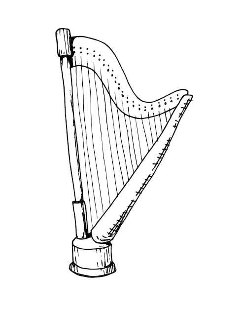 Vecteur harpe irlandaise de vecteur