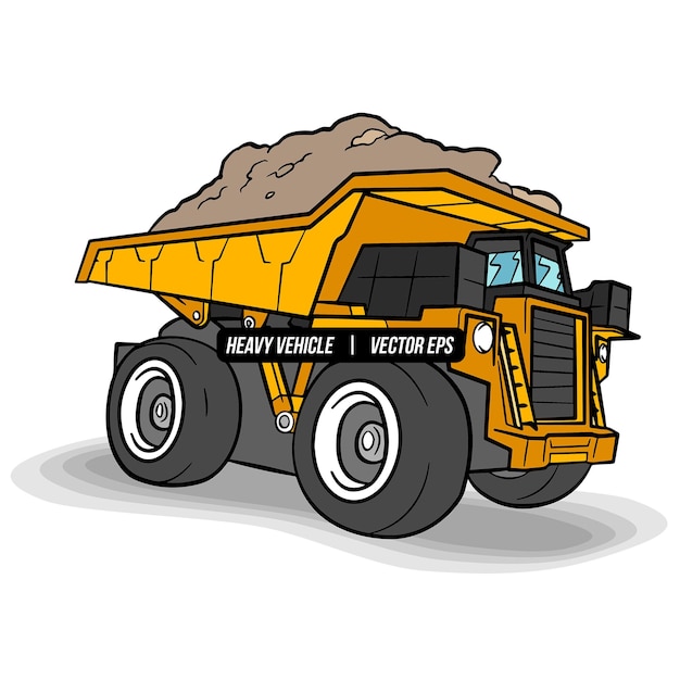 Vecteur haul truck camion véhicule lourd transport illustration