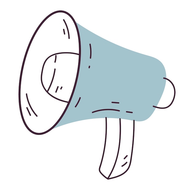 Vecteur haut-parleur haut-parleur annonce illustration d'élément de conception isolé mégaphone