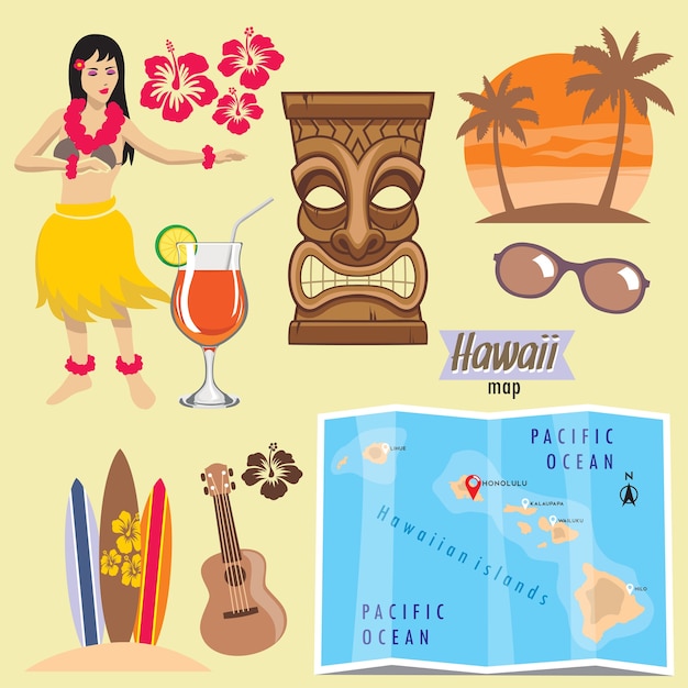 Hawaii Ensemble D'objets