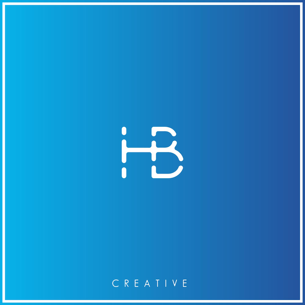 Vecteur hb creative dernière conception du logo premium vector creative logo vector illustration des lettres du logo logo