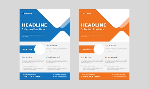 Headline Flyer template Design Abstract Geometric Business vector Template for Flyer Vector Flyer Design for Business