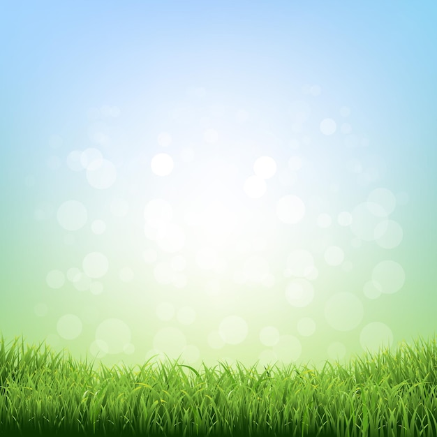 Herbe de printemps avec illustration de filet de dégradé