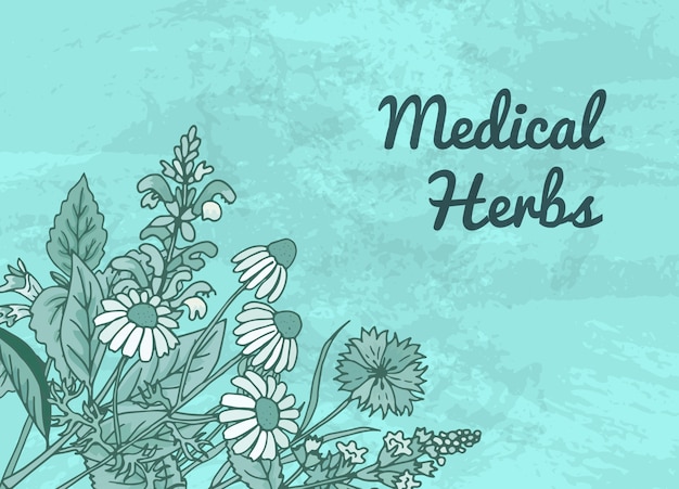 Herbes Médicinales Dessinées à La Main