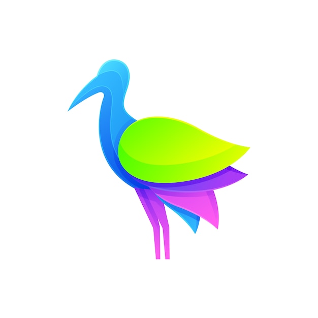 Vecteur heron bird modern logo