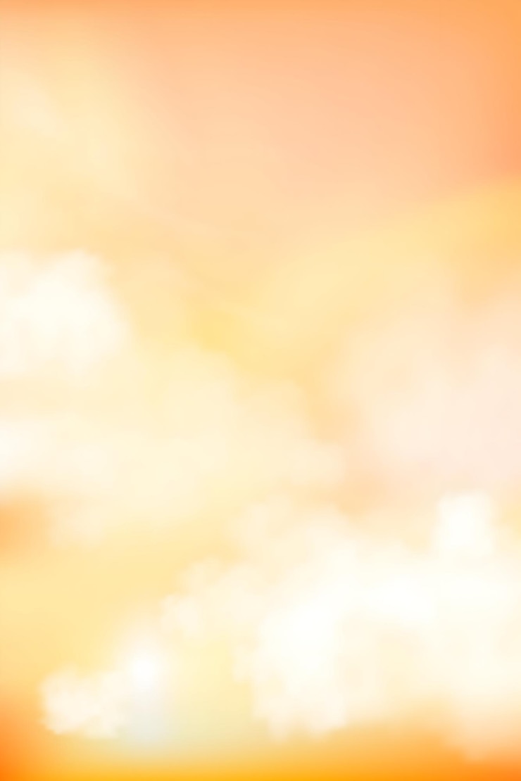 Vecteur l'heure d'or du ciel avec les nuages
