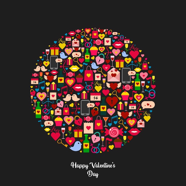 Heureuse illustration de la Saint-Valentin