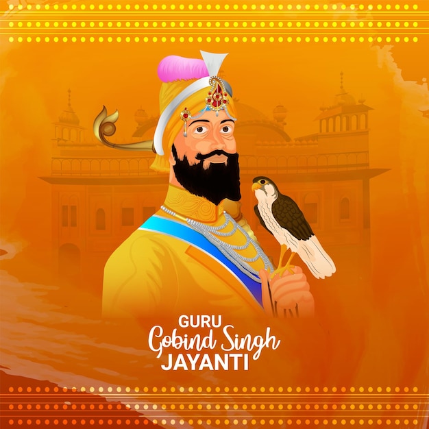 Vecteur heureux gourou gobind singh jayanti