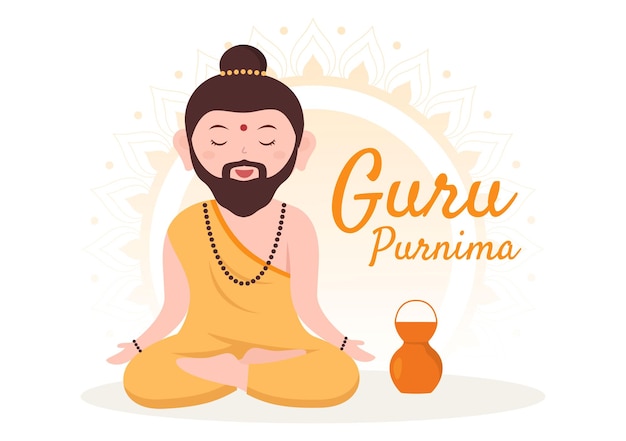 Heureux Guru Purnima De L'illustration Du Festival Indien