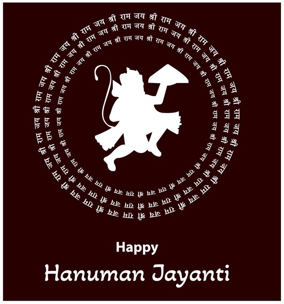 Vecteur heureux hanuman jayanti illustration vectorielle créative