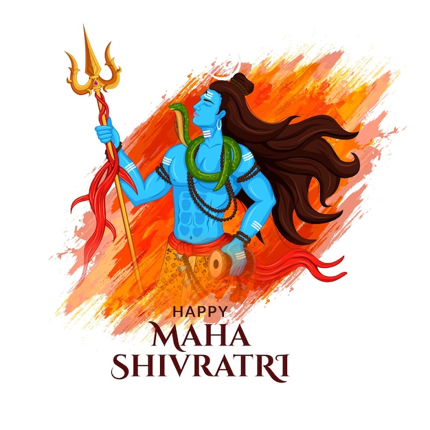 Heureux Maha Shivratri Lord shankars Trishul et Damru